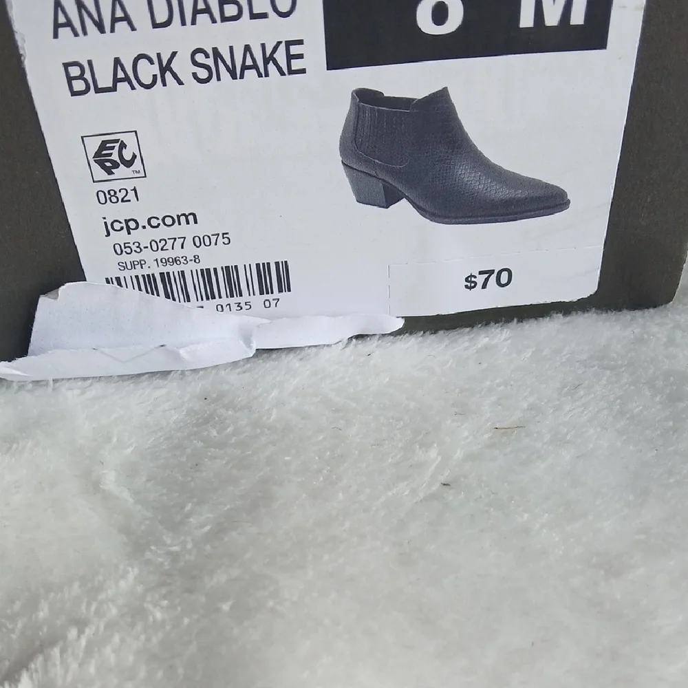 a.n.a Black Snake-Pattern Ankle Booties - Picture 5 of 5